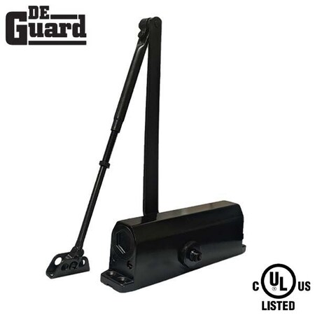 Deguard Hydraulic Door Closer Back Check With P.A Bracket Grade1- Black (5) DDC1605-BC-DU